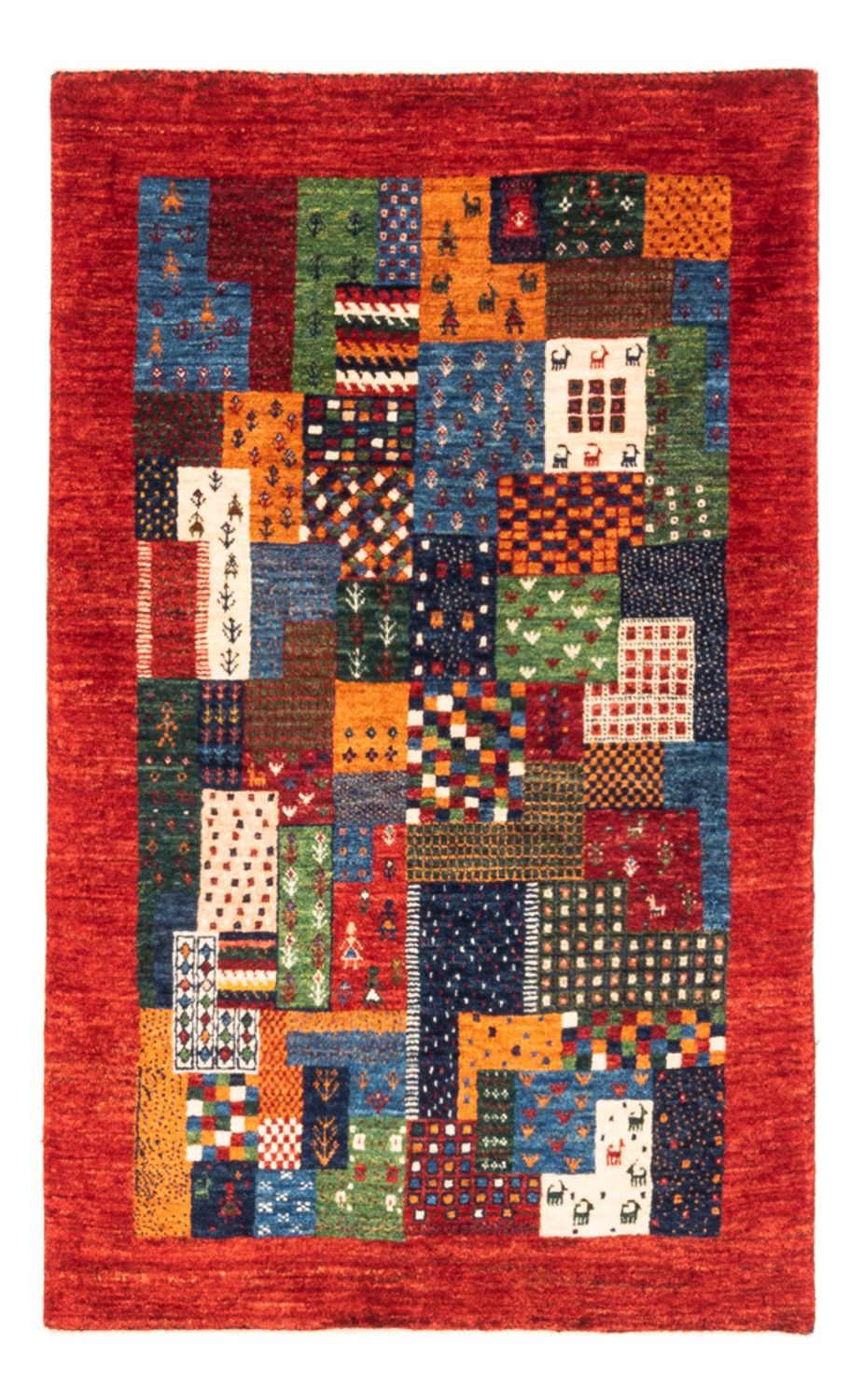 Dywan Gabbeh - Loribaft Perski - Royal - 129 x 81 cm - wielokolorowy