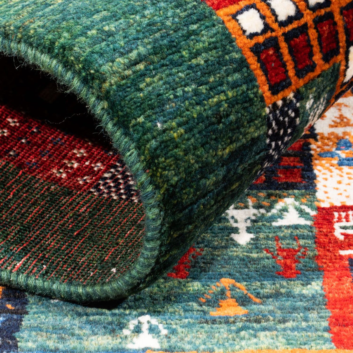 Dywan Gabbeh - Loribaft Perski - Royal - 125 x 83 cm - wielokolorowy