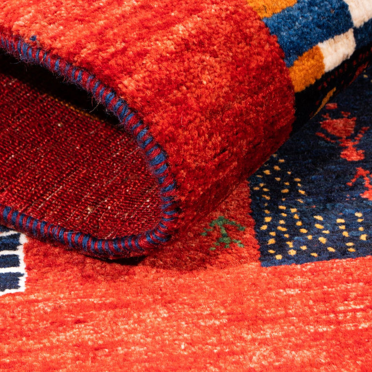 Dywan Gabbeh - Loribaft Perski - Royal - 118 x 84 cm - wielokolorowy