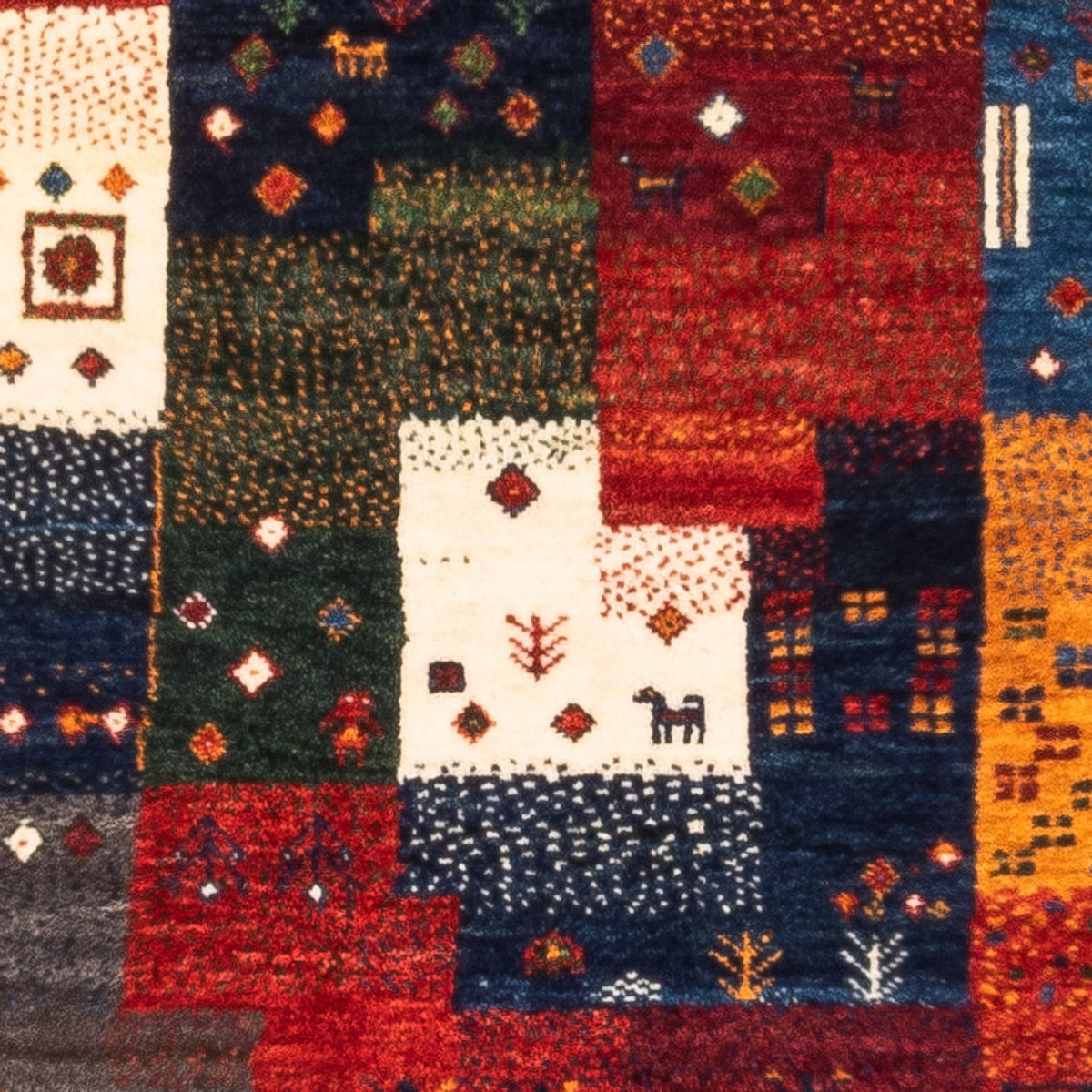 Dywan Gabbeh - Loribaft Perski - Royal - 132 x 82 cm - wielokolorowy