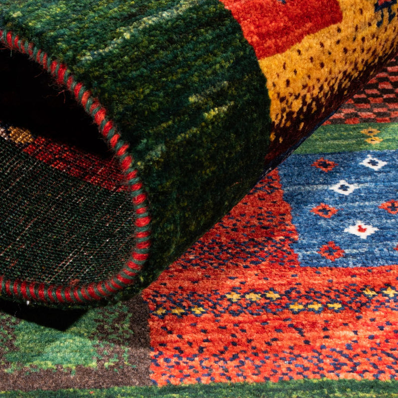 Dywan Gabbeh - Loribaft Perski - Royal - 127 x 83 cm - zielona