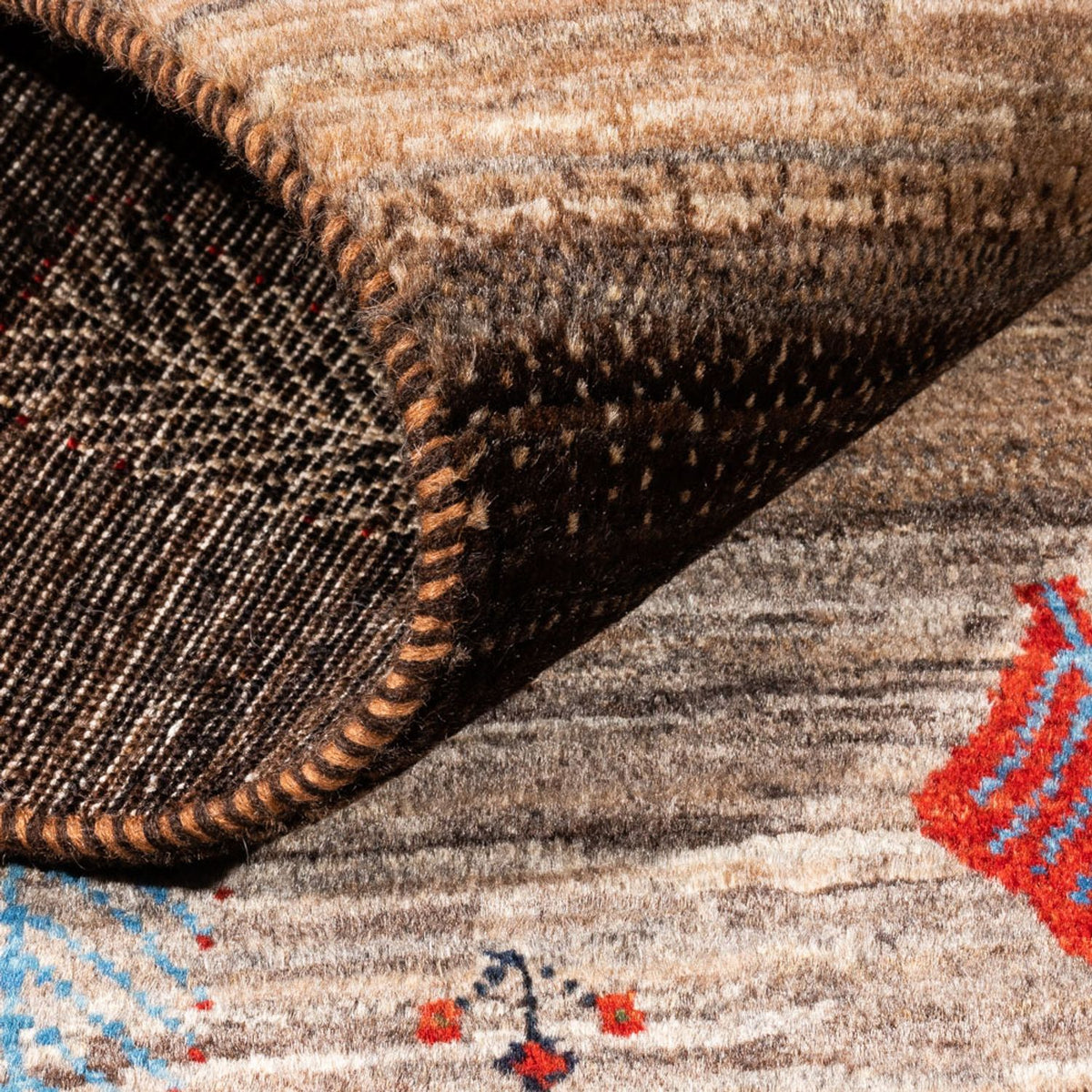 Dywan Gabbeh - Loribaft Perski - Royal - 131 x 88 cm - wielokolorowy