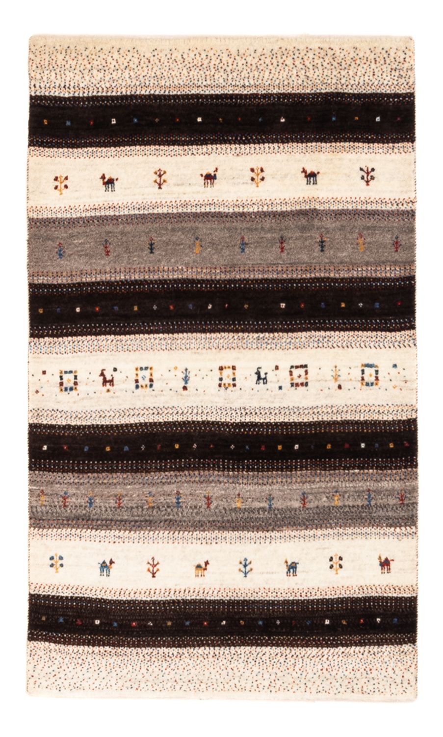 Dywan Gabbeh - Loribaft Perski - Royal - 134 x 84 cm - brązowy