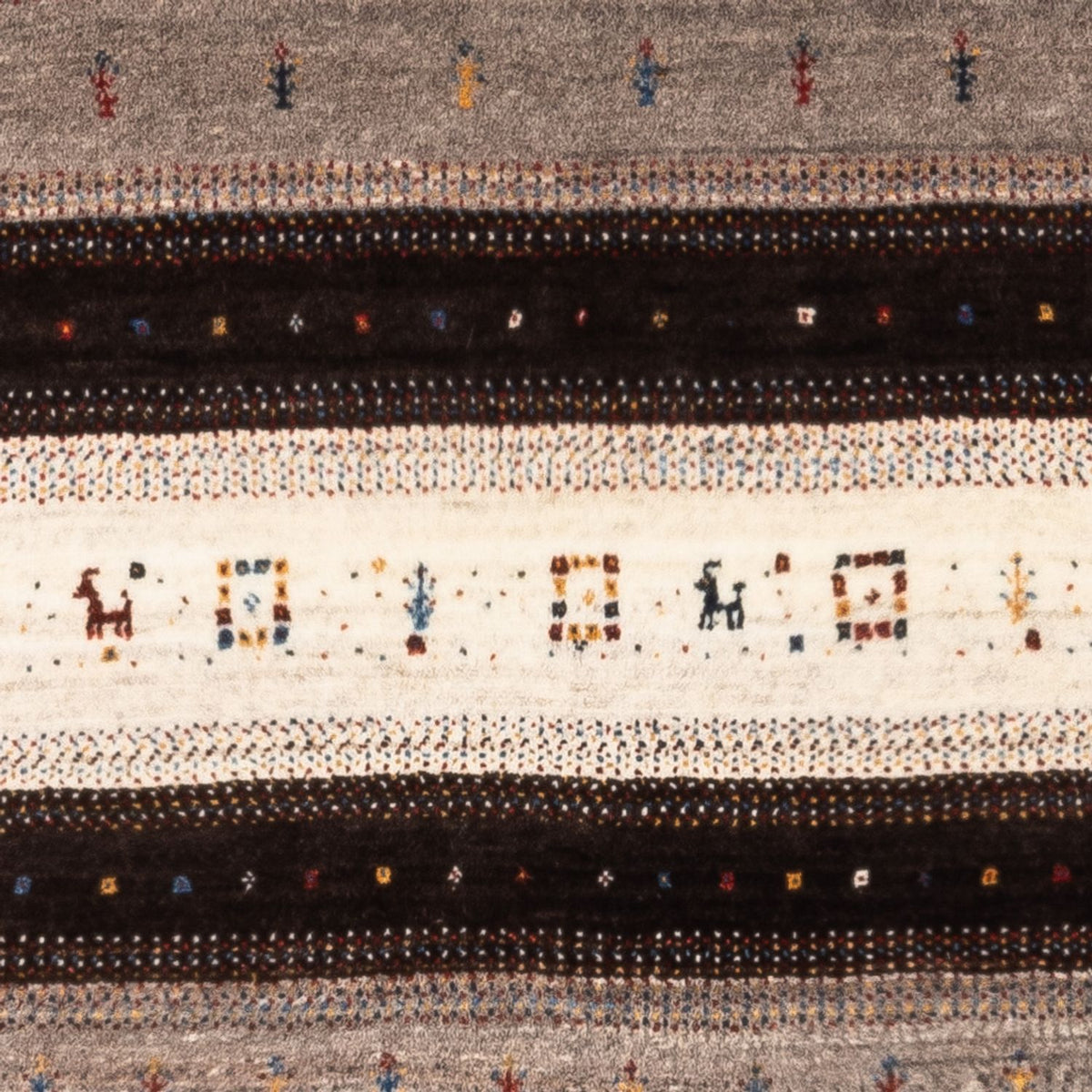 Dywan Gabbeh - Loribaft Perski - Royal - 134 x 84 cm - brązowy