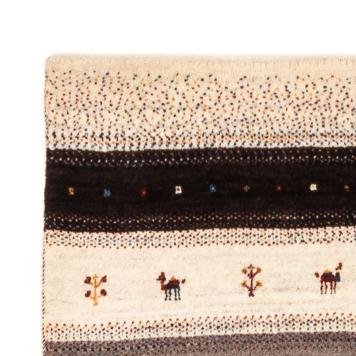 Dywan Gabbeh - Loribaft Perski - Royal - 134 x 84 cm - brązowy