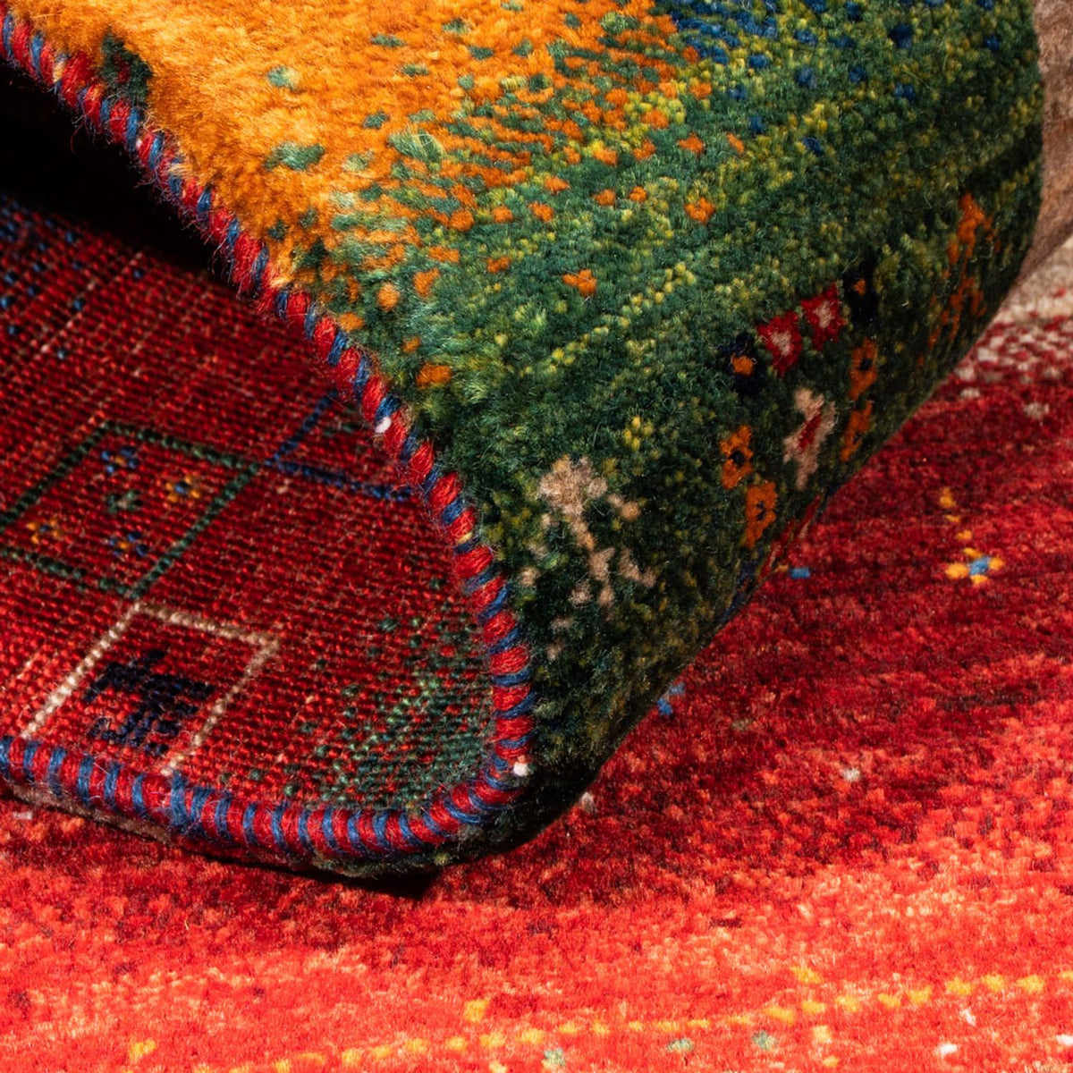 Dywan Gabbeh - Loribaft Perski - Royal - 136 x 85 cm - wielokolorowy