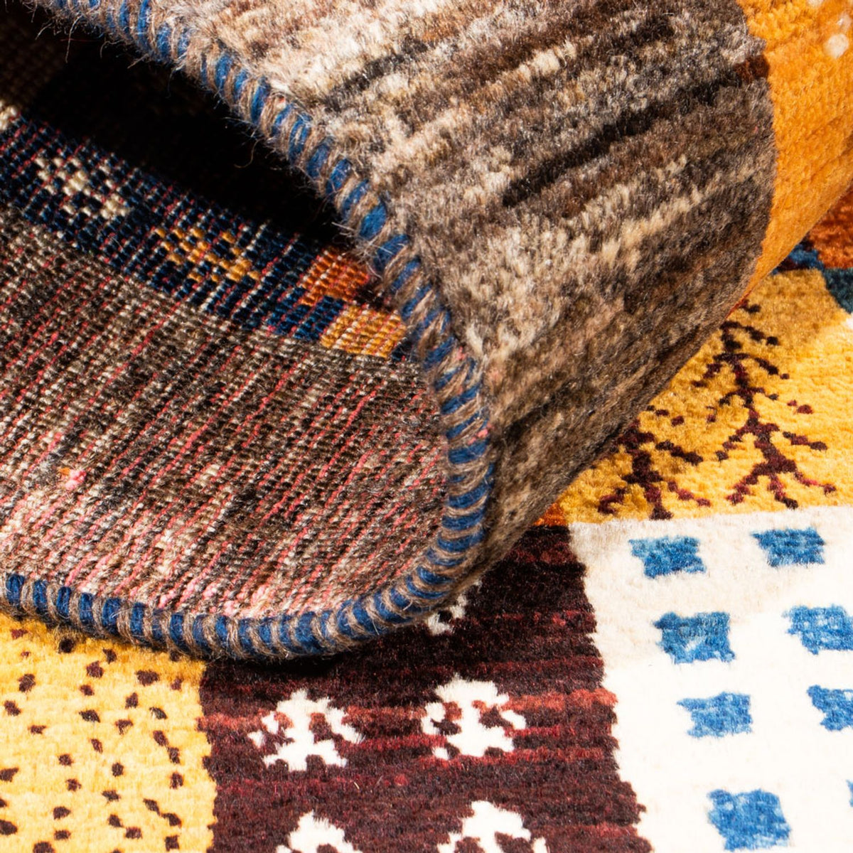 Dywan Gabbeh - Loribaft Perski - Royal - 120 x 83 cm - wielokolorowy