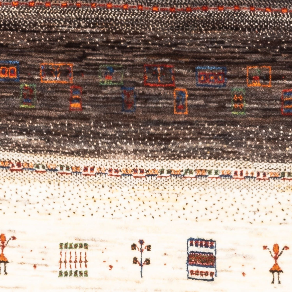 Dywan Gabbeh - Loribaft Perski - Royal - 137 x 85 cm - brązowy