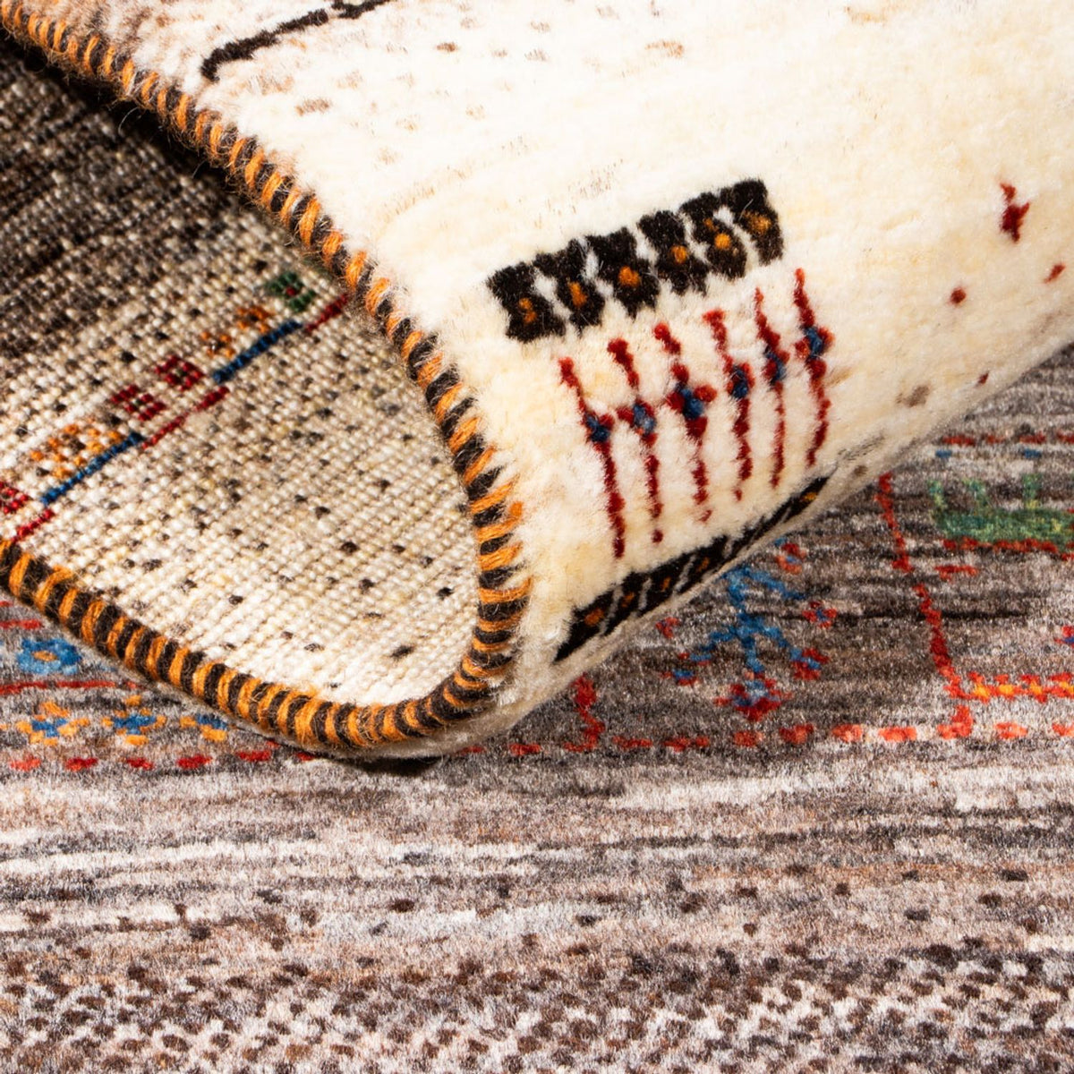 Dywan Gabbeh - Loribaft Perski - Royal - 137 x 85 cm - brązowy