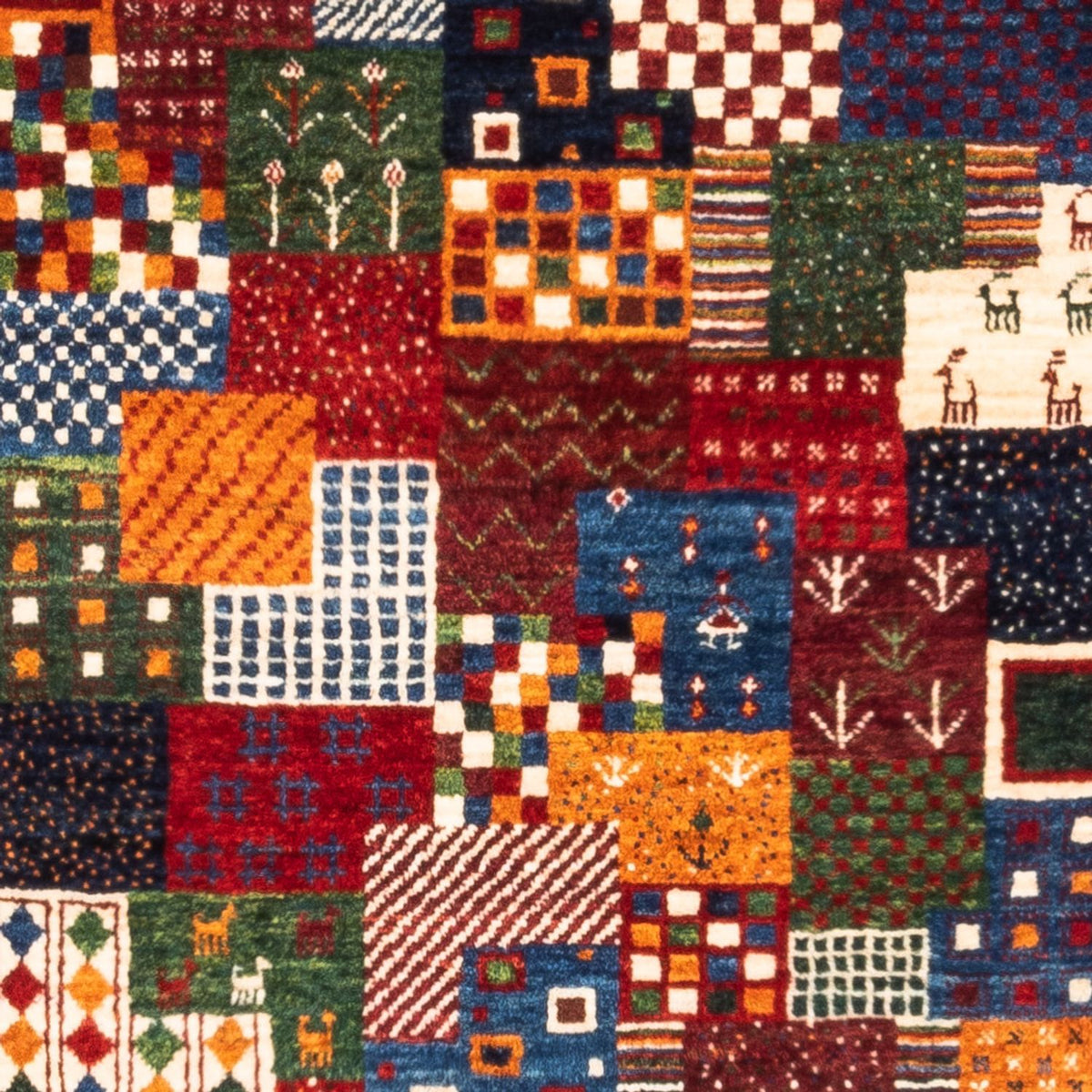 Dywan Gabbeh - Loribaft Perski - Royal - 132 x 86 cm - wielokolorowy