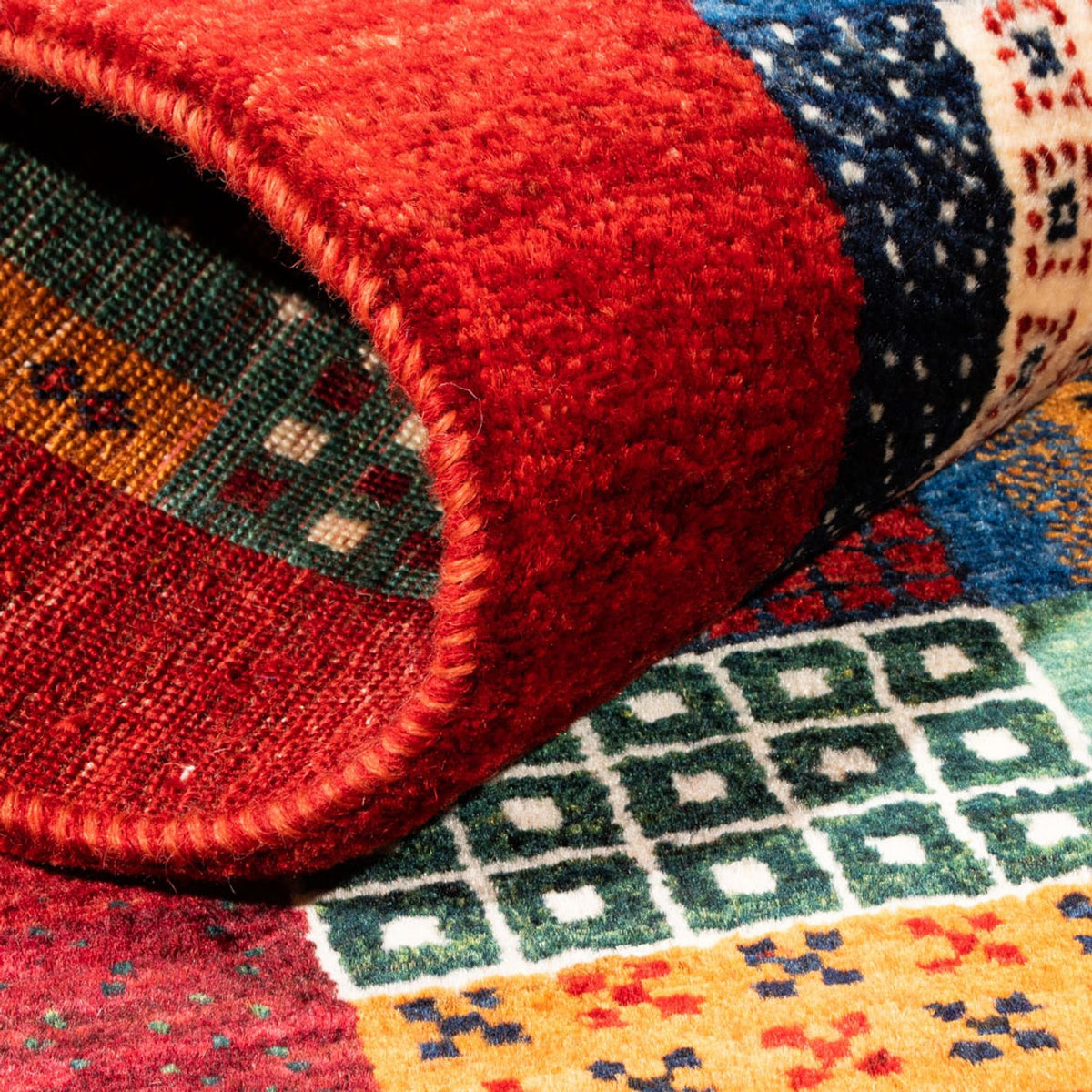 Dywan Gabbeh - Loribaft Perski - Royal - 130 x 86 cm - wielokolorowy