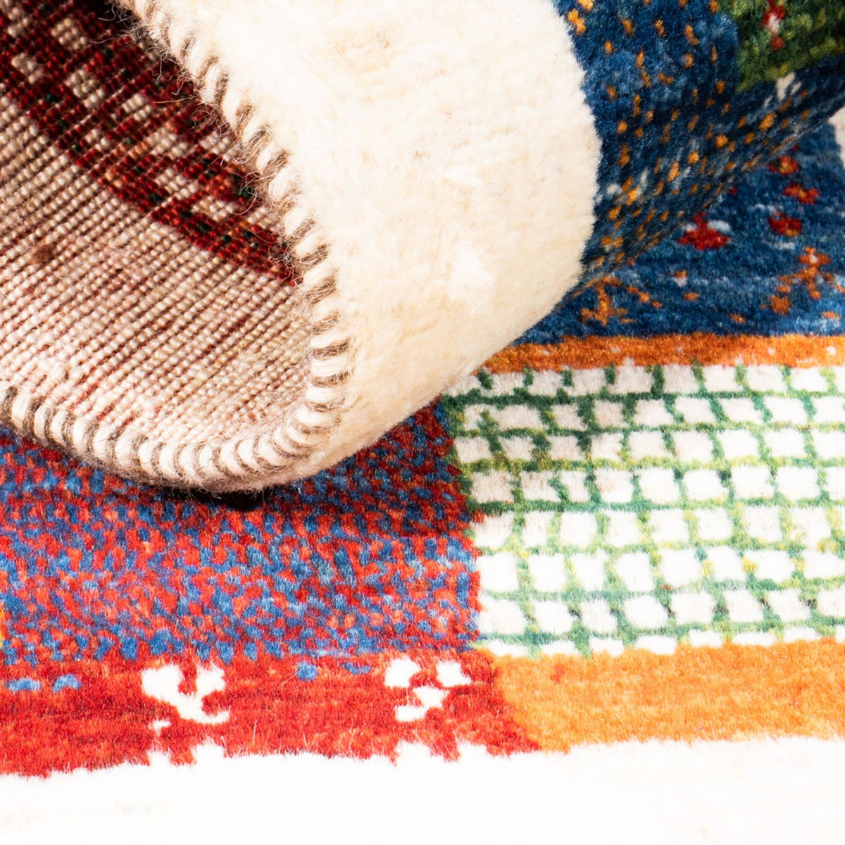 Dywan Gabbeh - Loribaft Perski - Royal - 125 x 80 cm - wielokolorowy