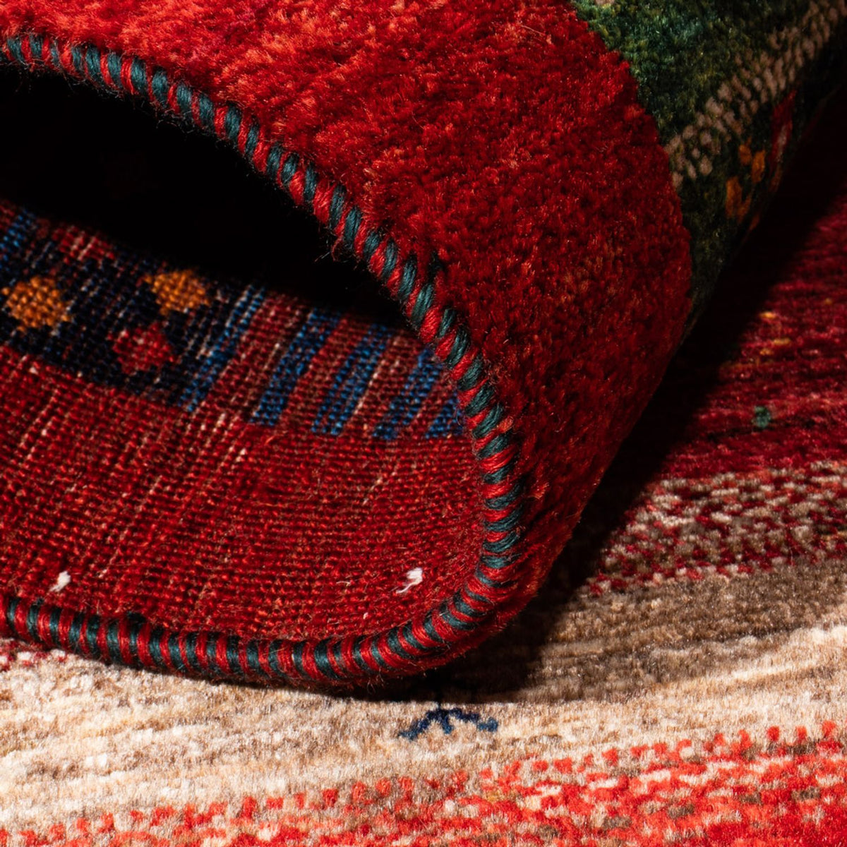 Dywan Gabbeh - Loribaft Perski - Royal - 128 x 83 cm - wielokolorowy