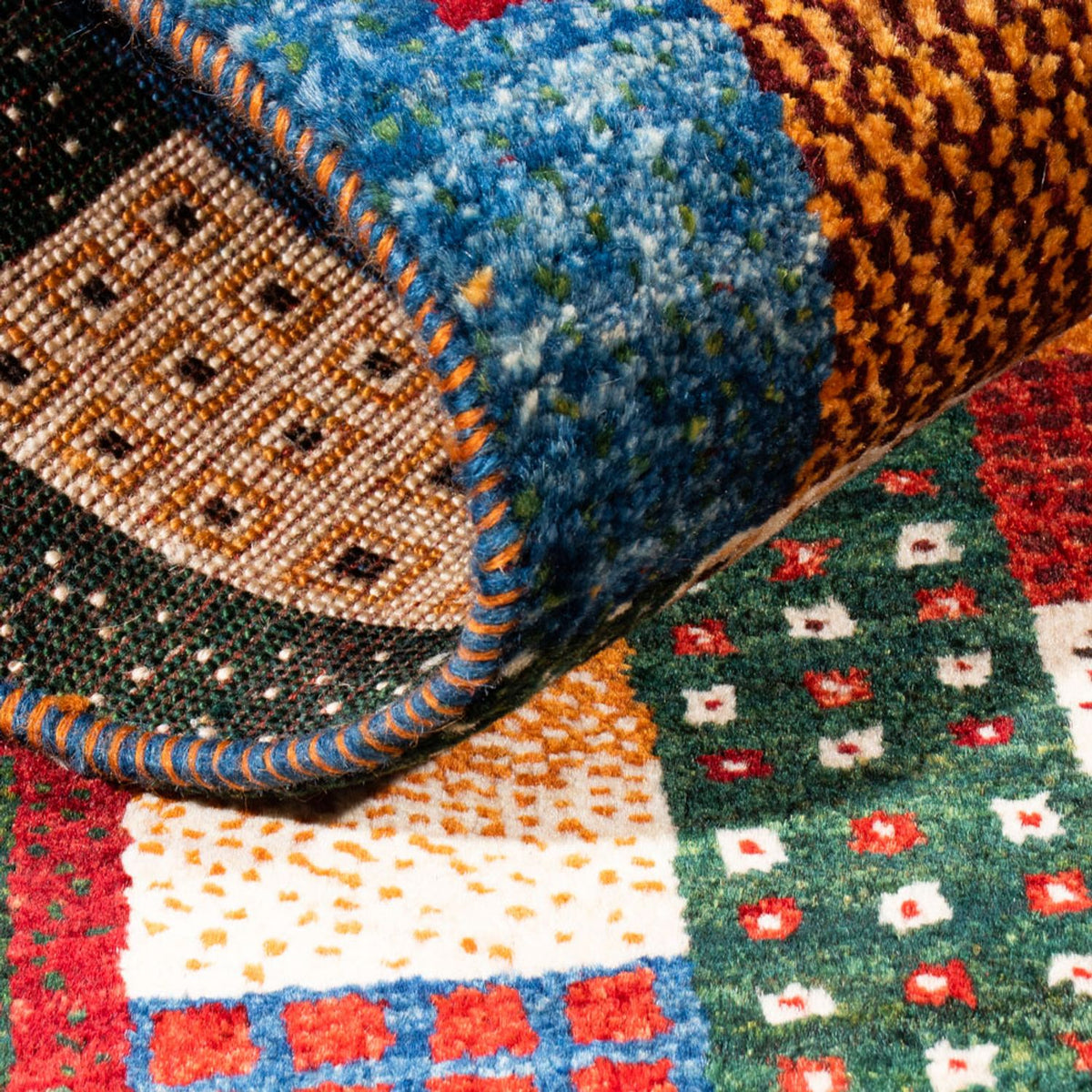 Dywan Gabbeh - Loribaft Perski - Royal - 132 x 80 cm - wielokolorowy