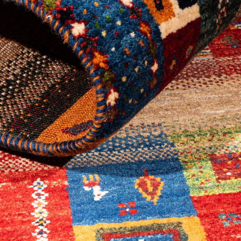 Dywan Gabbeh - Loribaft Perski - Royal - 132 x 84 cm - wielokolorowy