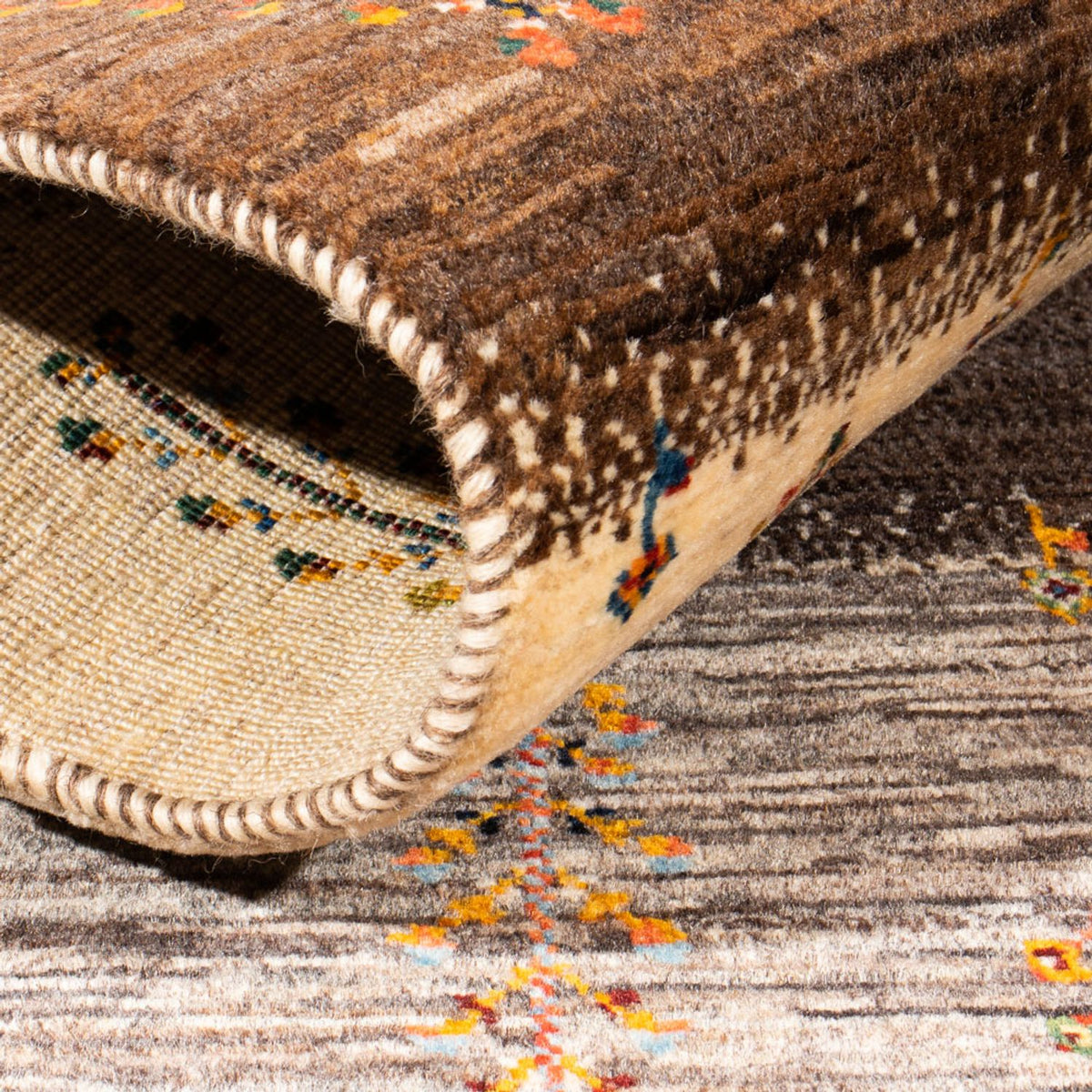 Dywan Gabbeh - Loribaft Perski - Royal - 122 x 84 cm - wielokolorowy