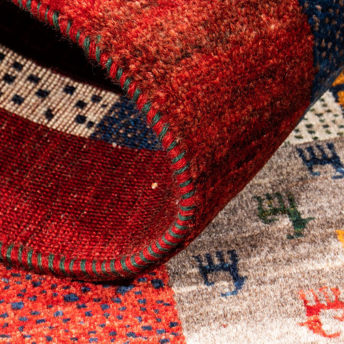 Dywan Gabbeh - Loribaft Perski - Royal - 130 x 83 cm - wielokolorowy