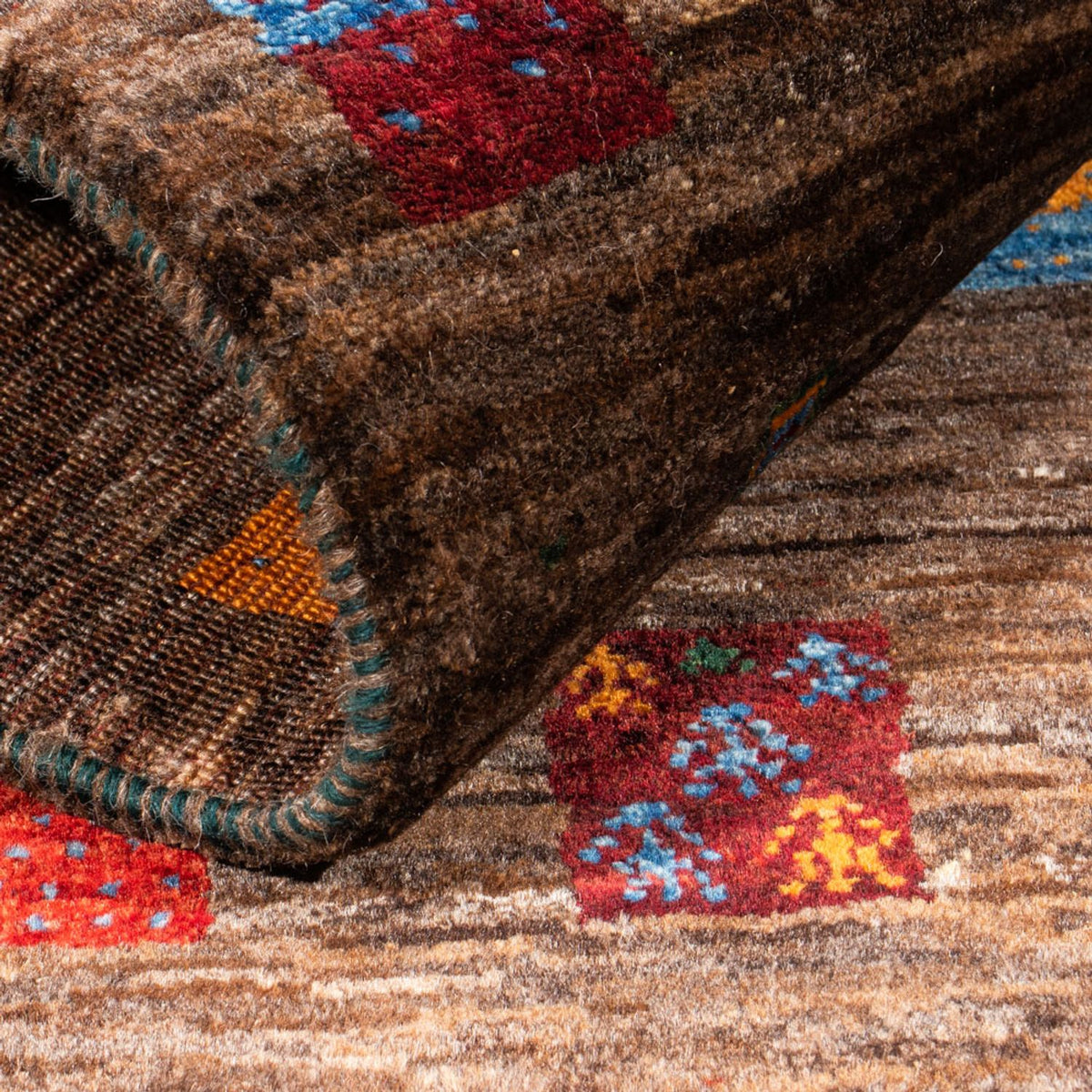 Dywan Gabbeh - Loribaft Perski - Royal - 119 x 82 cm - szary