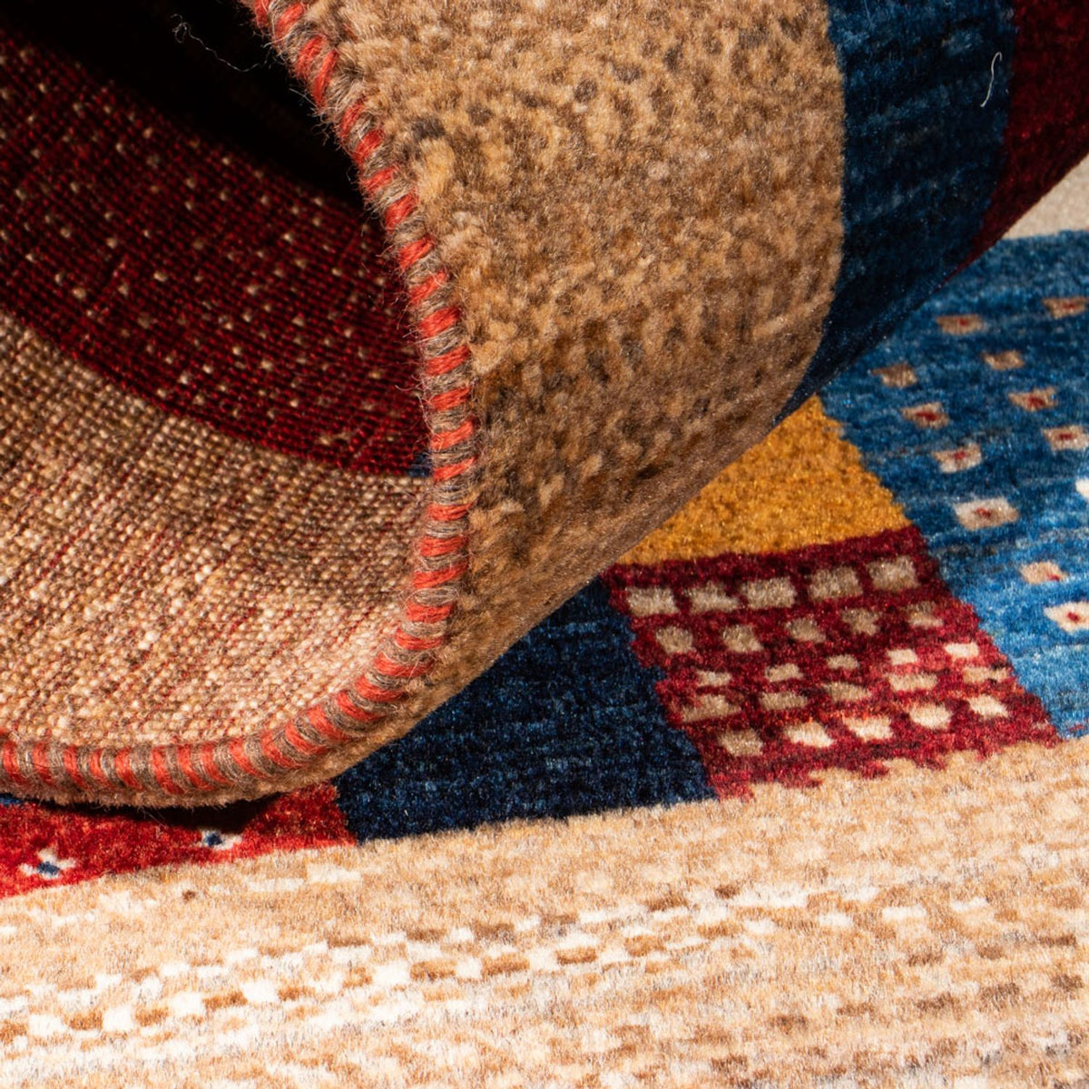 Dywan Gabbeh - Loribaft Perski - Royal - 123 x 82 cm - wielokolorowy