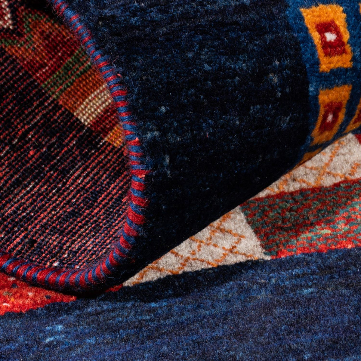 Dywan Gabbeh - Loribaft Perski - Royal - 123 x 84 cm - wielokolorowy