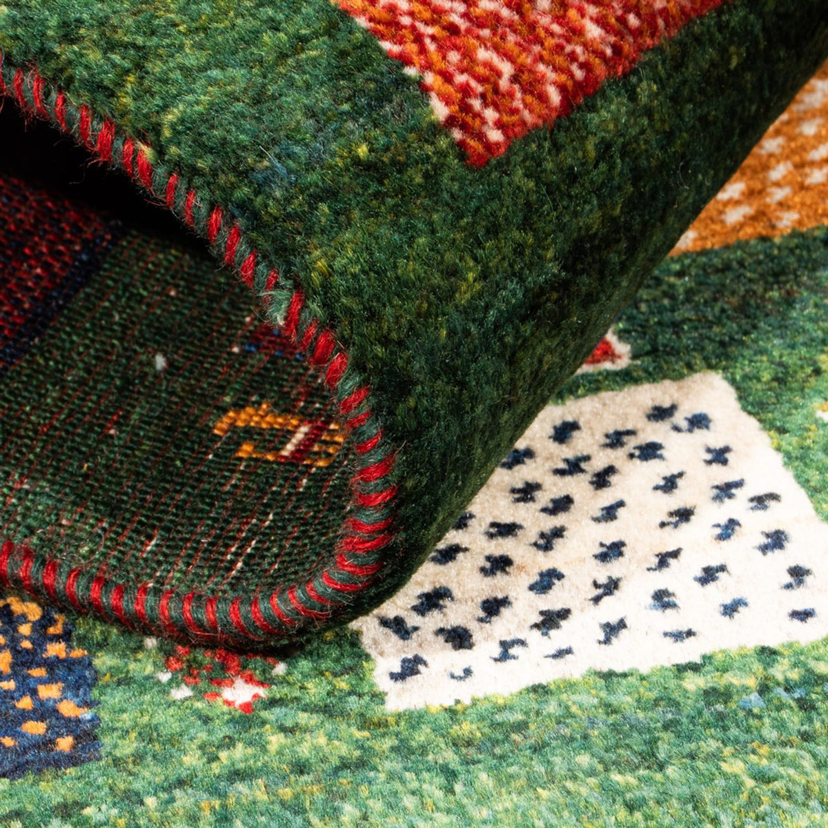 Dywan Gabbeh - Loribaft Perski - Royal - 117 x 83 cm - wielokolorowy