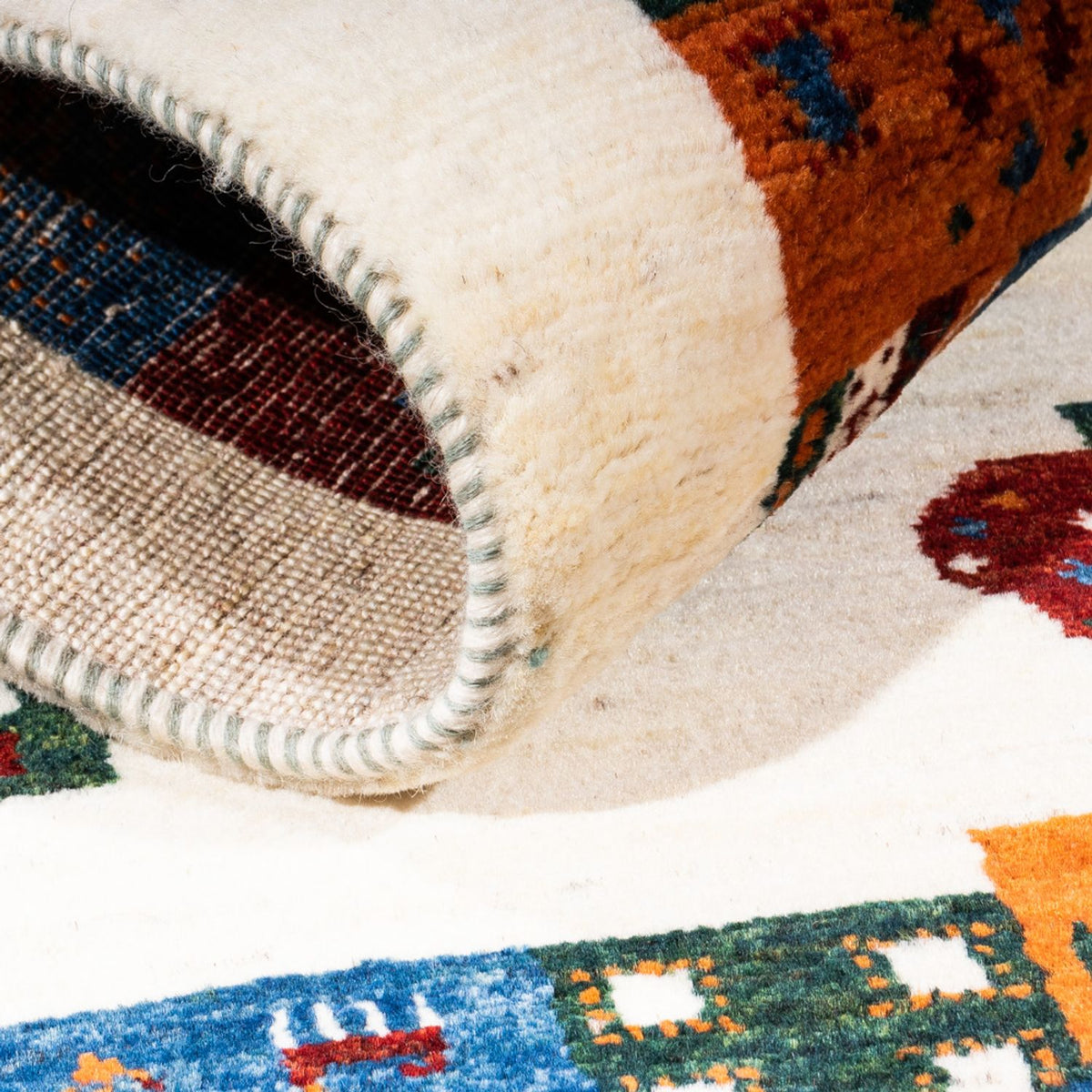 Dywan Gabbeh - Loribaft Perski - Royal - 128 x 80 cm - wielokolorowy