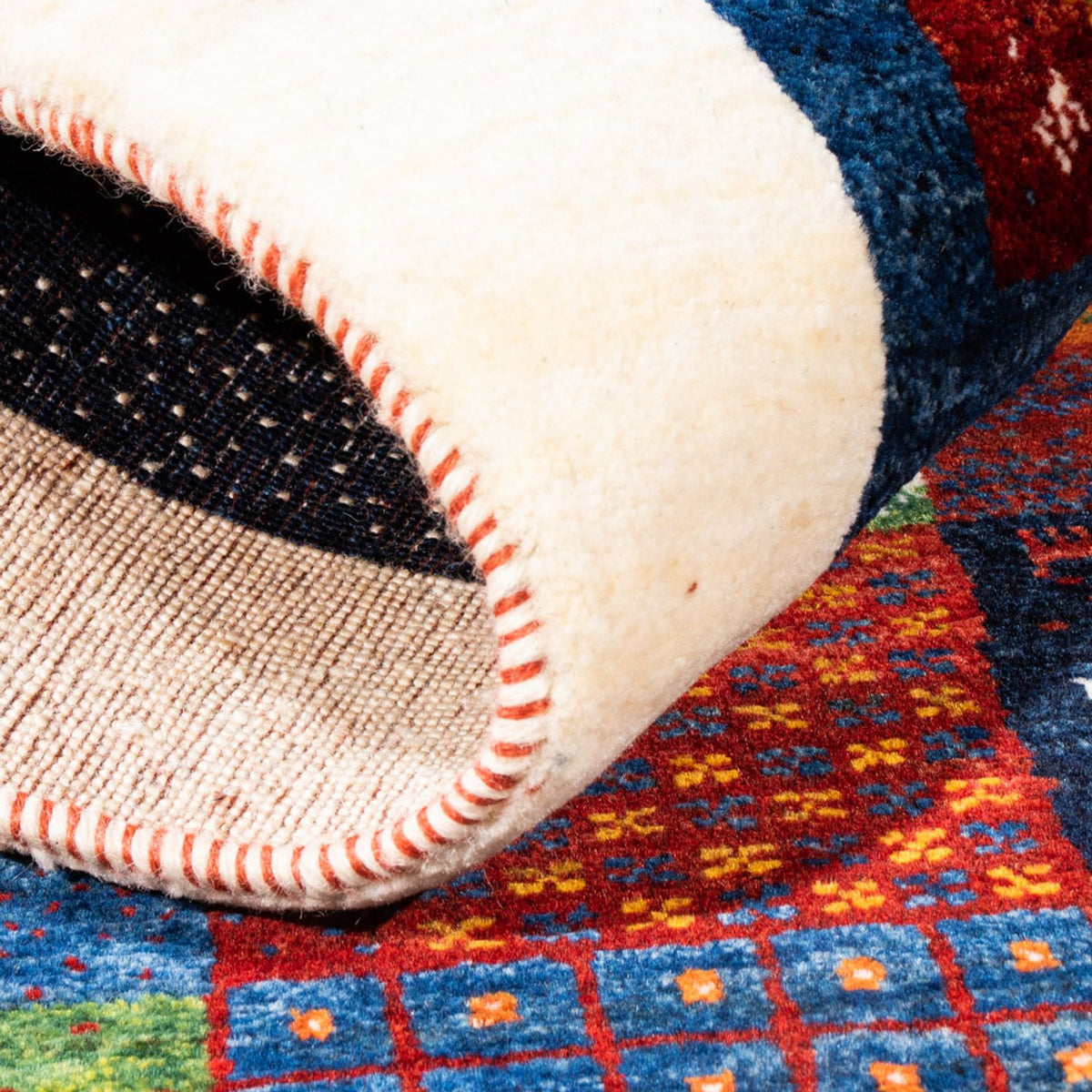 Dywan Gabbeh - Loribaft Perski - Royal - 134 x 84 cm - wielokolorowy