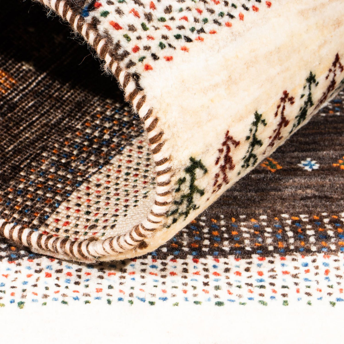 Dywan Gabbeh - Loribaft Perski - Royal - 128 x 81 cm - szary