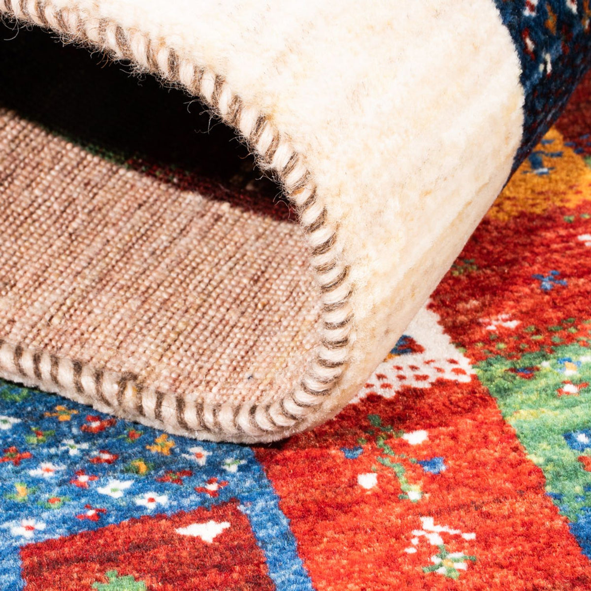 Dywan Gabbeh - Loribaft Perski - Royal - 125 x 83 cm - wielokolorowy