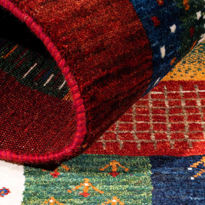 Dywan Gabbeh - Loribaft Perski - Royal - 130 x 92 cm - wielokolorowy