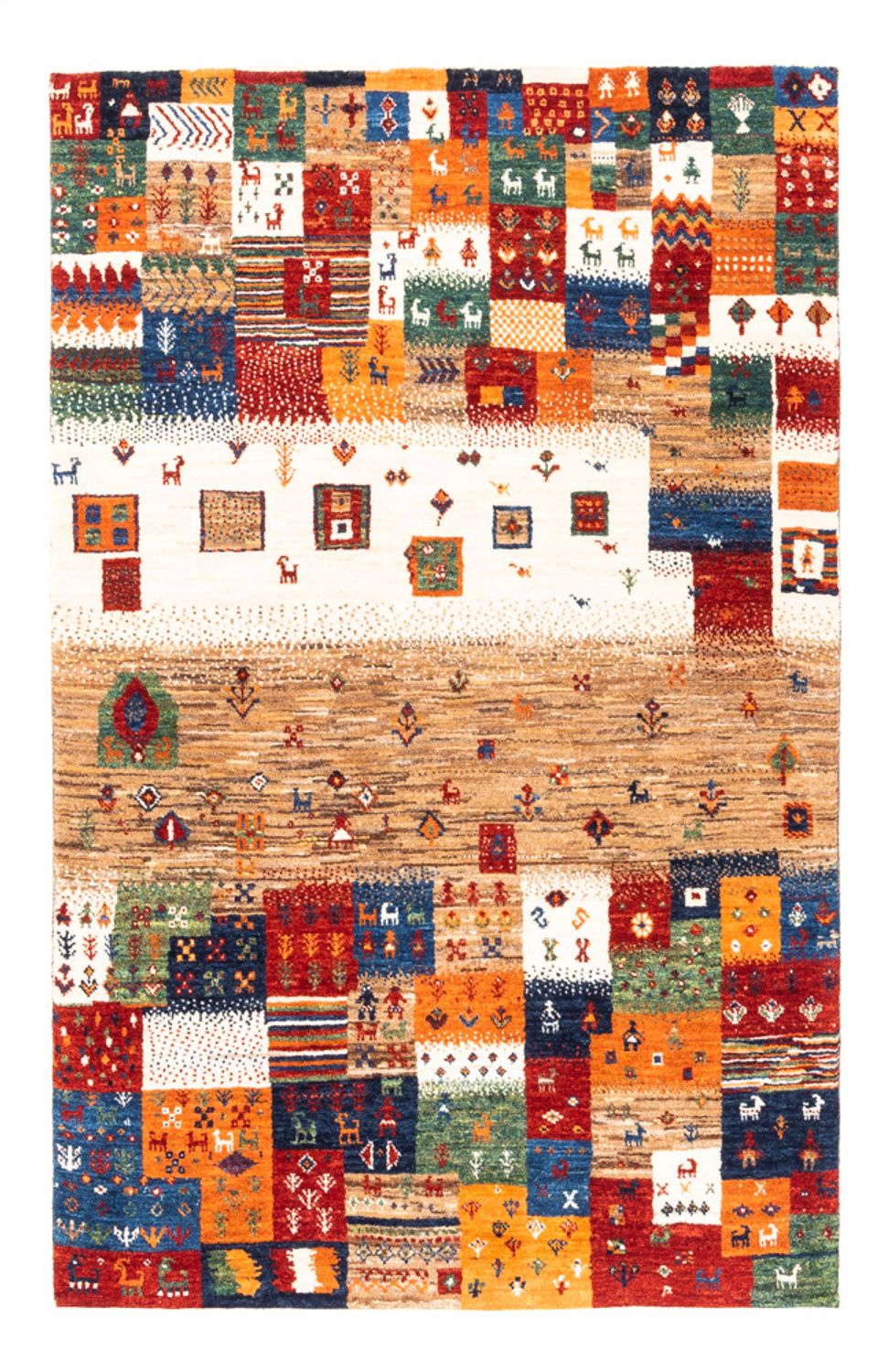 Gabbeh Teppich - Loribaft Perser - Royal - 153 x 100 cm - mehrfarbig