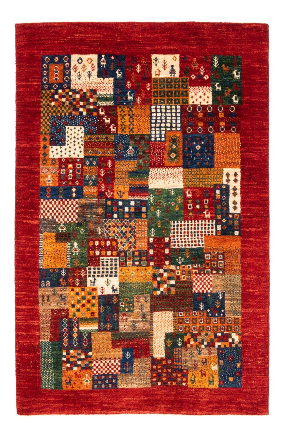 Dywan Gabbeh - Loribaft Perski - Royal - 134 x 90 cm - wielokolorowy
