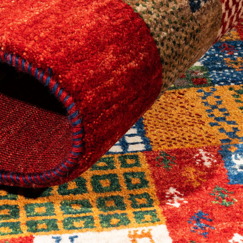 Dywan Gabbeh - Loribaft Perski - Royal - 134 x 90 cm - wielokolorowy