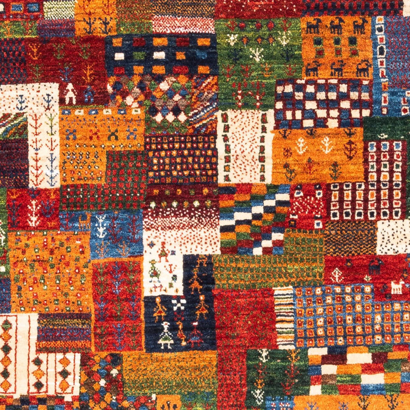 Gabbeh Teppich - Loribaft Perser - Royal quadratisch  - 123 x 110 cm - mehrfarbig