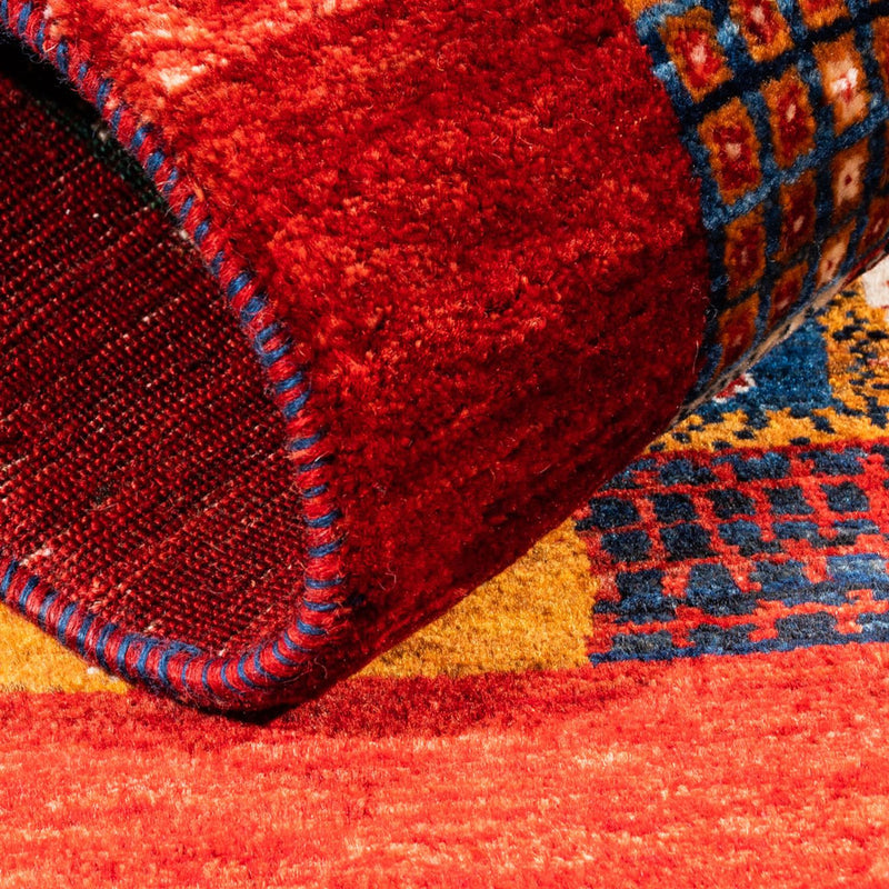 Gabbeh Teppich - Loribaft Perser - Royal quadratisch  - 123 x 110 cm - mehrfarbig