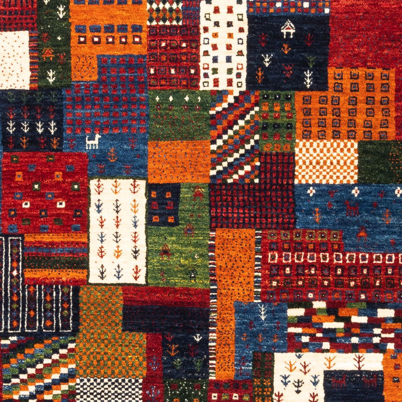 Gabbeh Teppich - Loribaft Perser - Royal quadratisch  - 129 x 120 cm - mehrfarbig