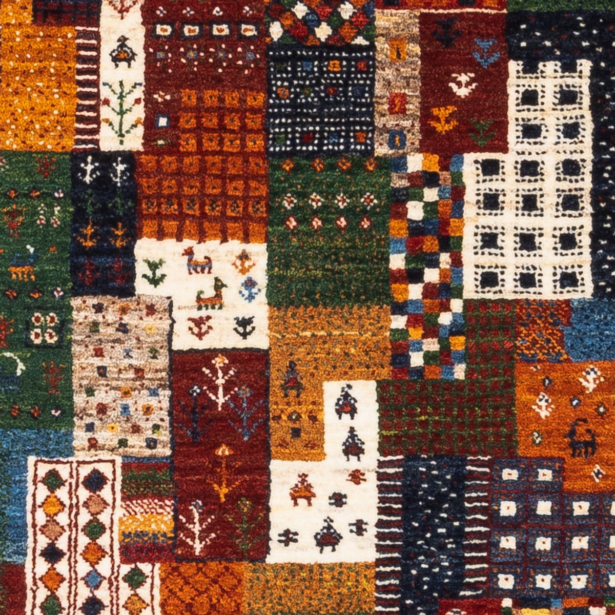 Dywan Gabbeh - Loribaft Perski - Royal - 125 x 82 cm - wielokolorowy