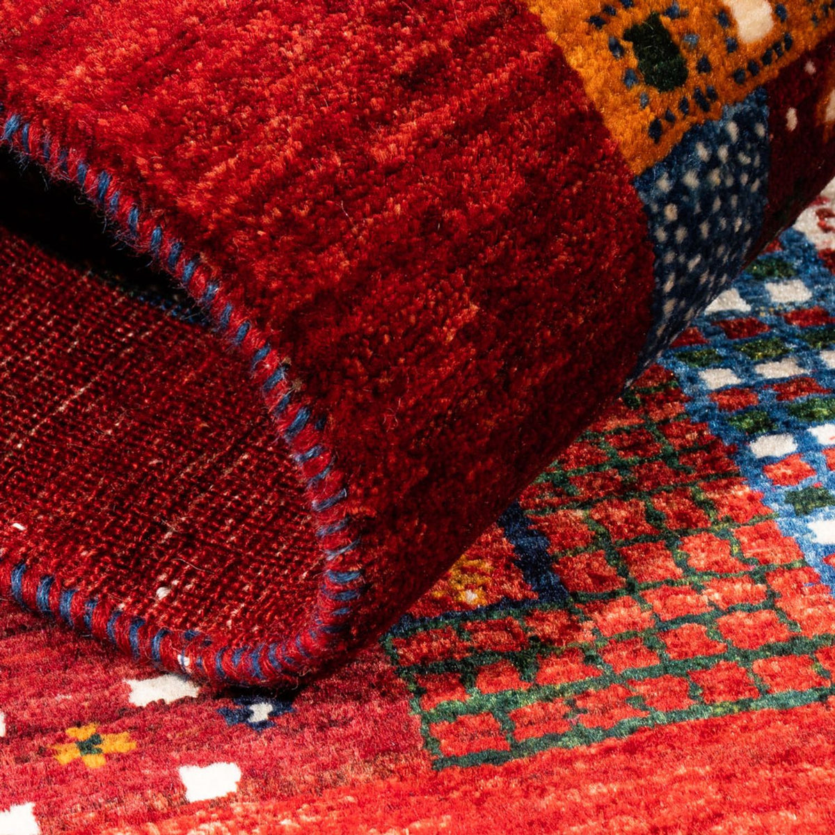 Dywan Gabbeh - Loribaft Perski - Royal - 125 x 86 cm - wielokolorowy