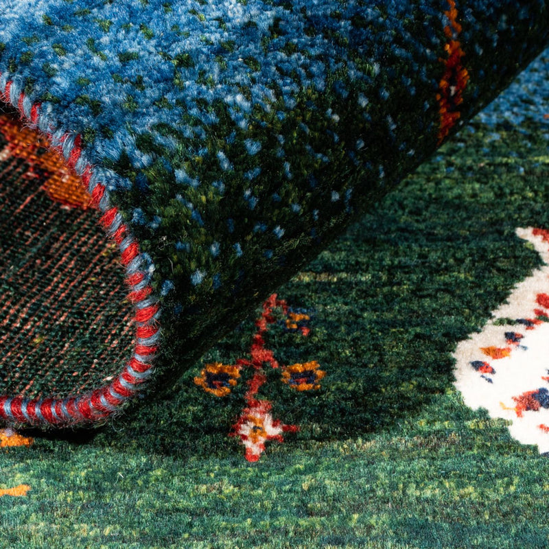 Dywan Gabbeh - Loribaft Perski - Royal - 127 x 86 cm - wielokolorowy