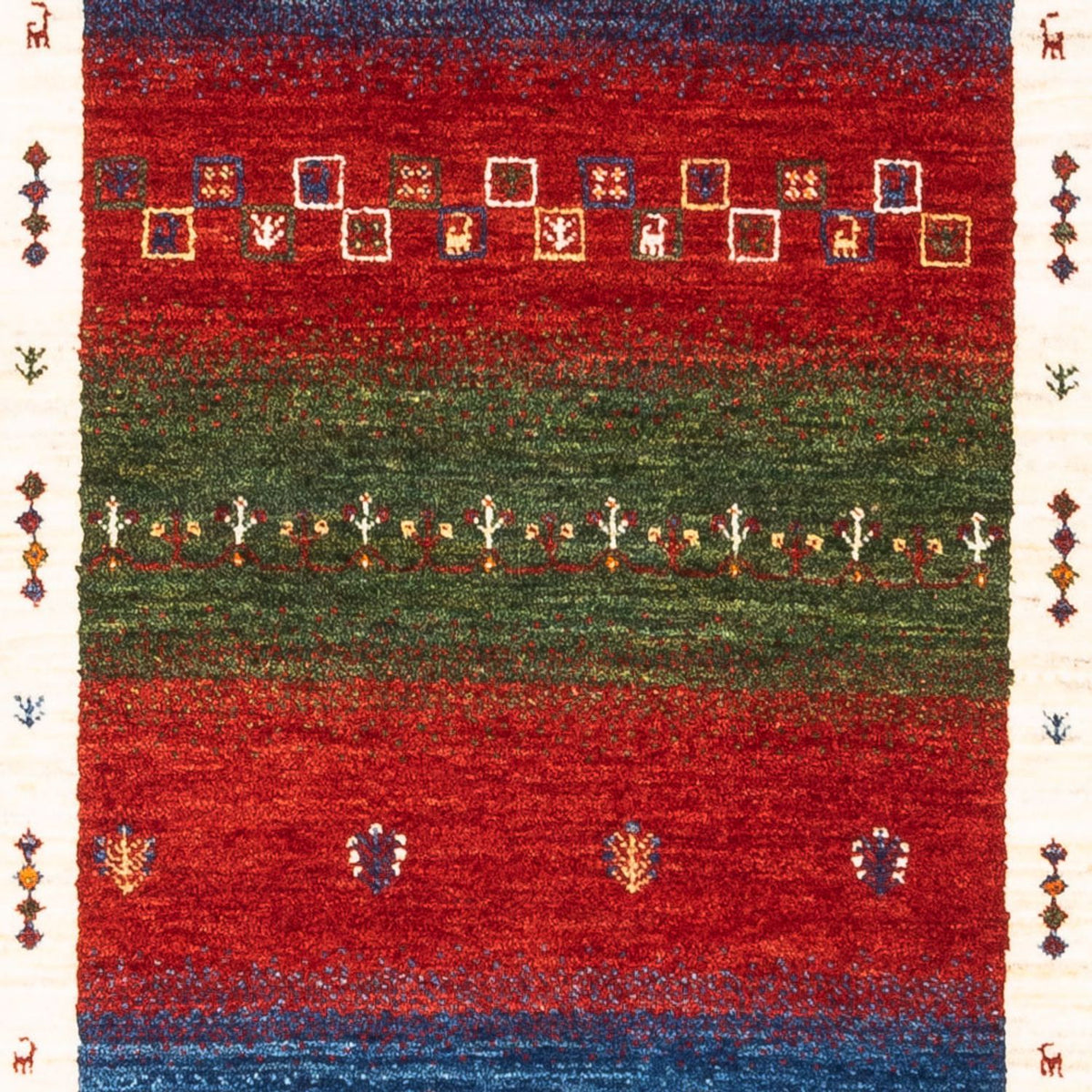 Dywan Gabbeh - Loribaft Perski - Royal - 122 x 82 cm - wielokolorowy