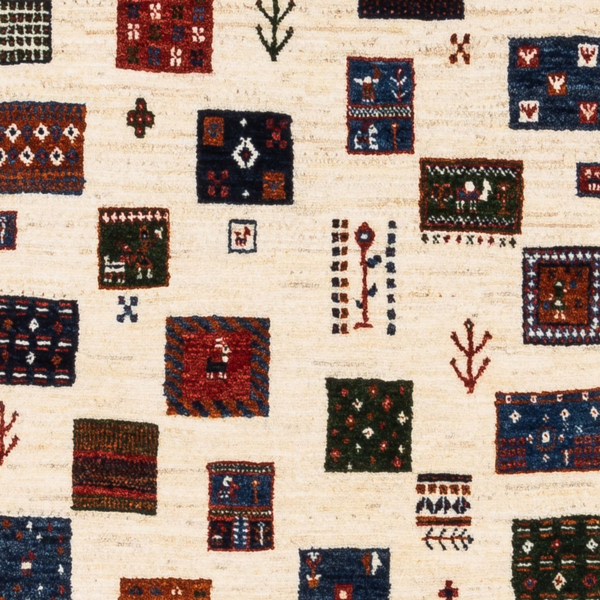 Dywan Gabbeh - Loribaft Perski - Royal - 130 x 82 cm - kremowy