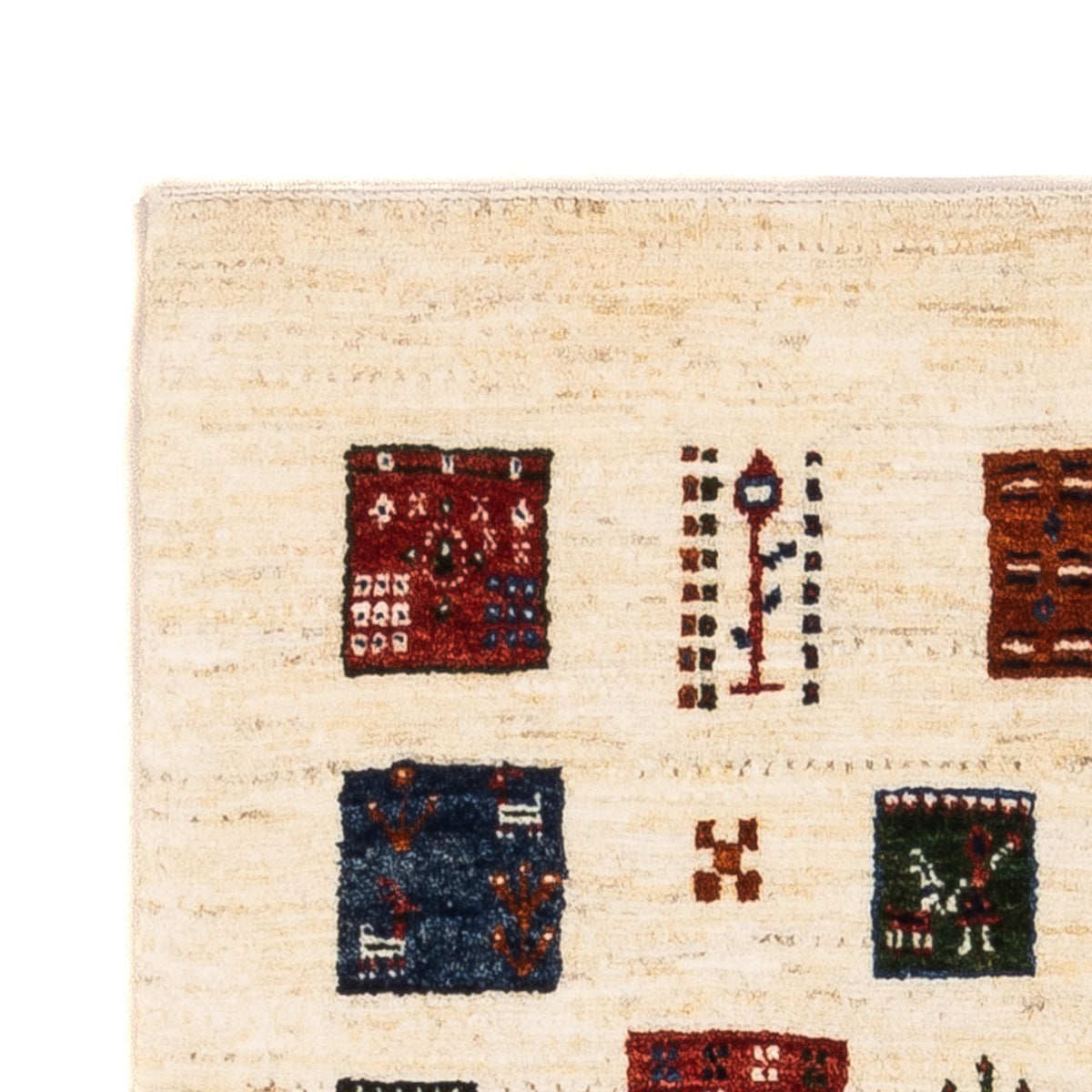 Dywan Gabbeh - Loribaft Perski - Royal - 130 x 82 cm - kremowy