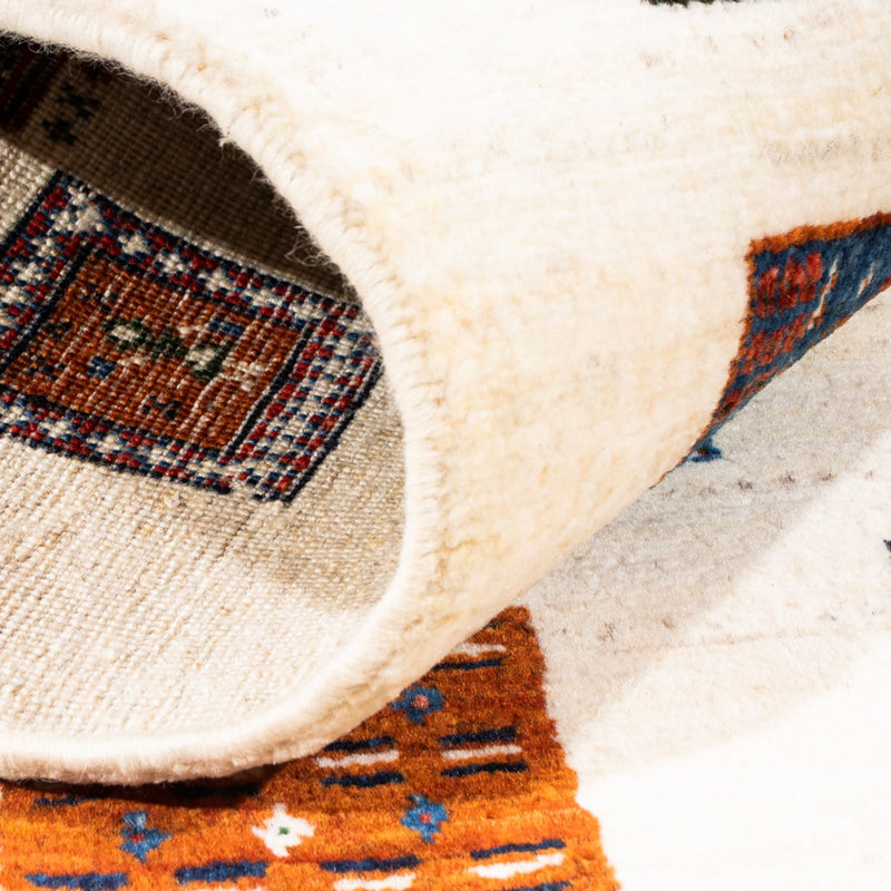 Dywan Gabbeh - Loribaft Perski - Royal - 130 x 82 cm - kremowy