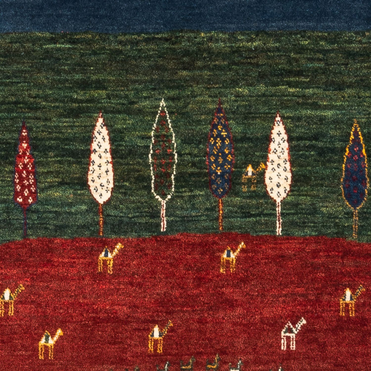 Dywan Gabbeh - Loribaft Perski - Royal - 122 x 83 cm - wielokolorowy