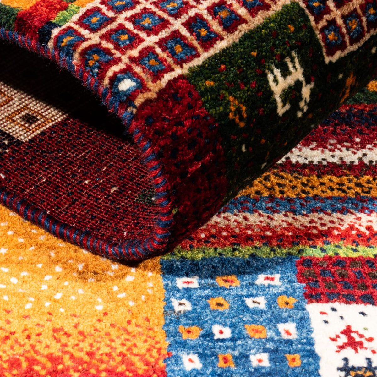 Dywan Gabbeh - Loribaft Perski - Royal - 137 x 85 cm - wielokolorowy