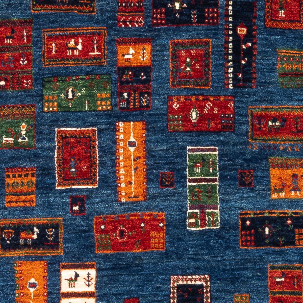 Dywan Gabbeh - Loribaft Perski - Royal - 123 x 86 cm - wielokolorowy