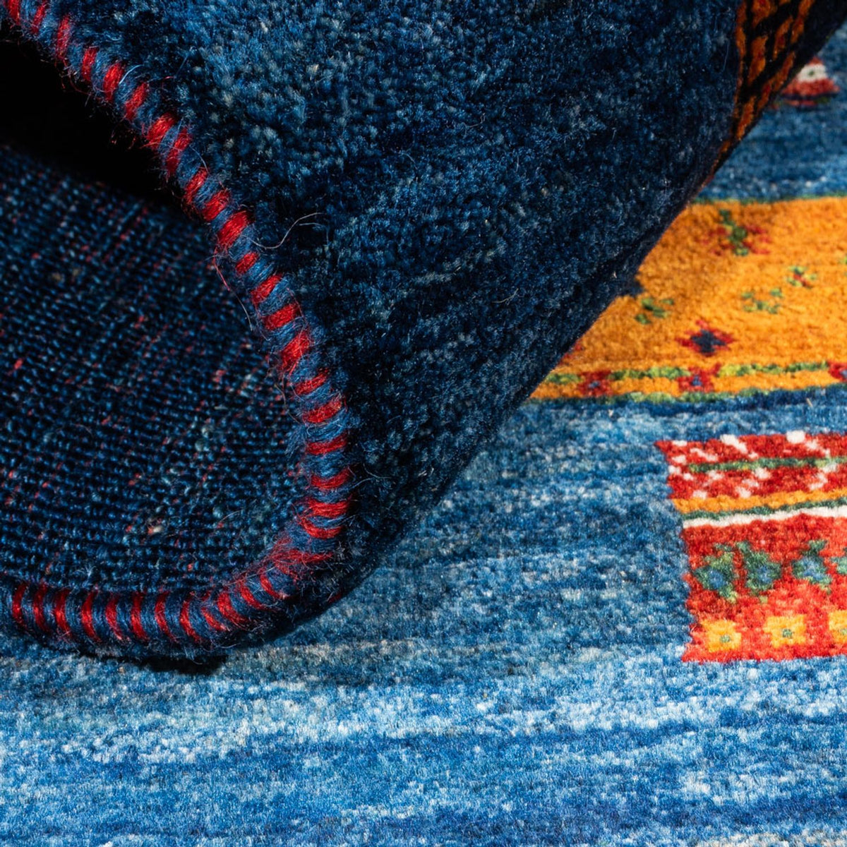 Dywan Gabbeh - Loribaft Perski - Royal - 123 x 86 cm - wielokolorowy