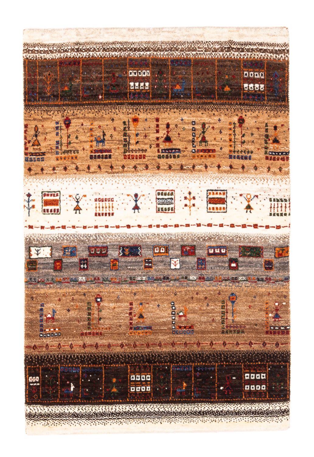 Dywan Gabbeh - Loribaft Perski - Royal - 124 x 85 cm - wielokolorowy