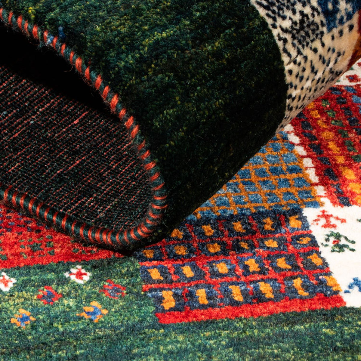 Dywan Gabbeh - Loribaft Perski - Royal - 133 x 83 cm - wielokolorowy