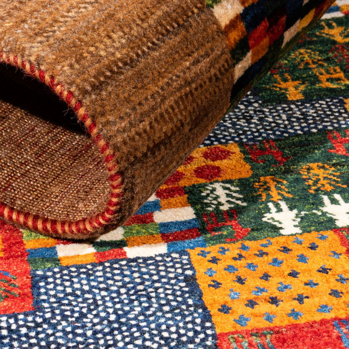 Dywan Gabbeh - Loribaft Perski - Royal - 134 x 88 cm - wielokolorowy